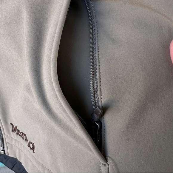 MARMOT SOFT SHELL FAUX FUR LINED VEST ZIPPER POCKETS SIZE LARGE - Picture 5 of 12